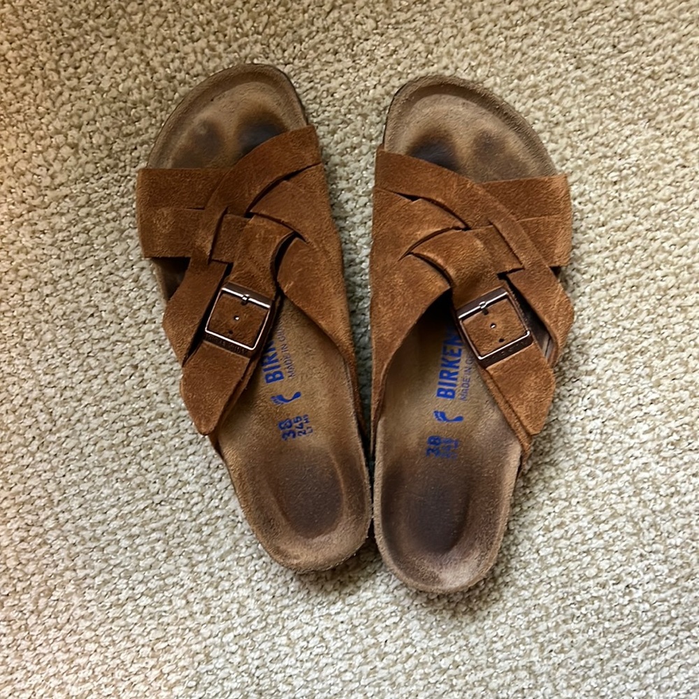 Birkenstock brown suede Lugano